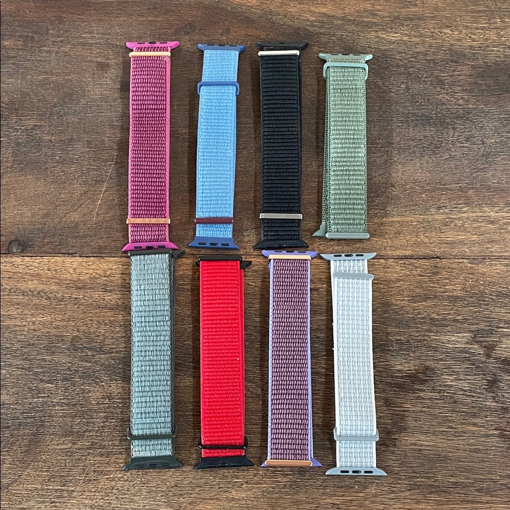 New Unisex Nylon Apple Watch Bands a Bundle of 8